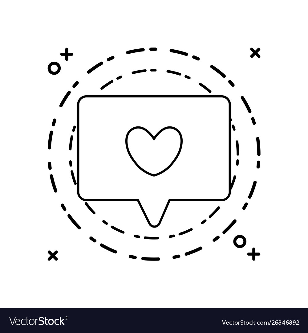 Speech bubble with heart isolated icon