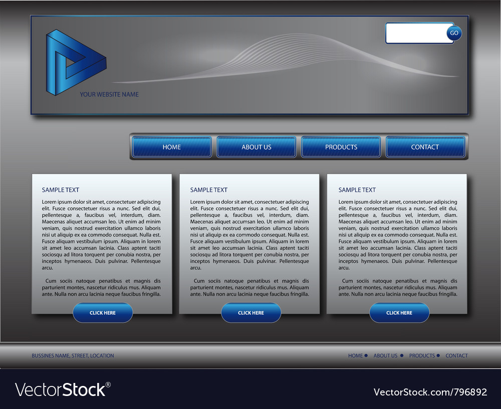 Web site design template