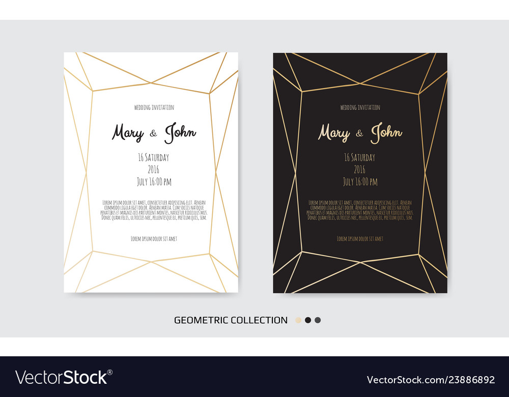 Wedding invitation invite card design with Vector Image