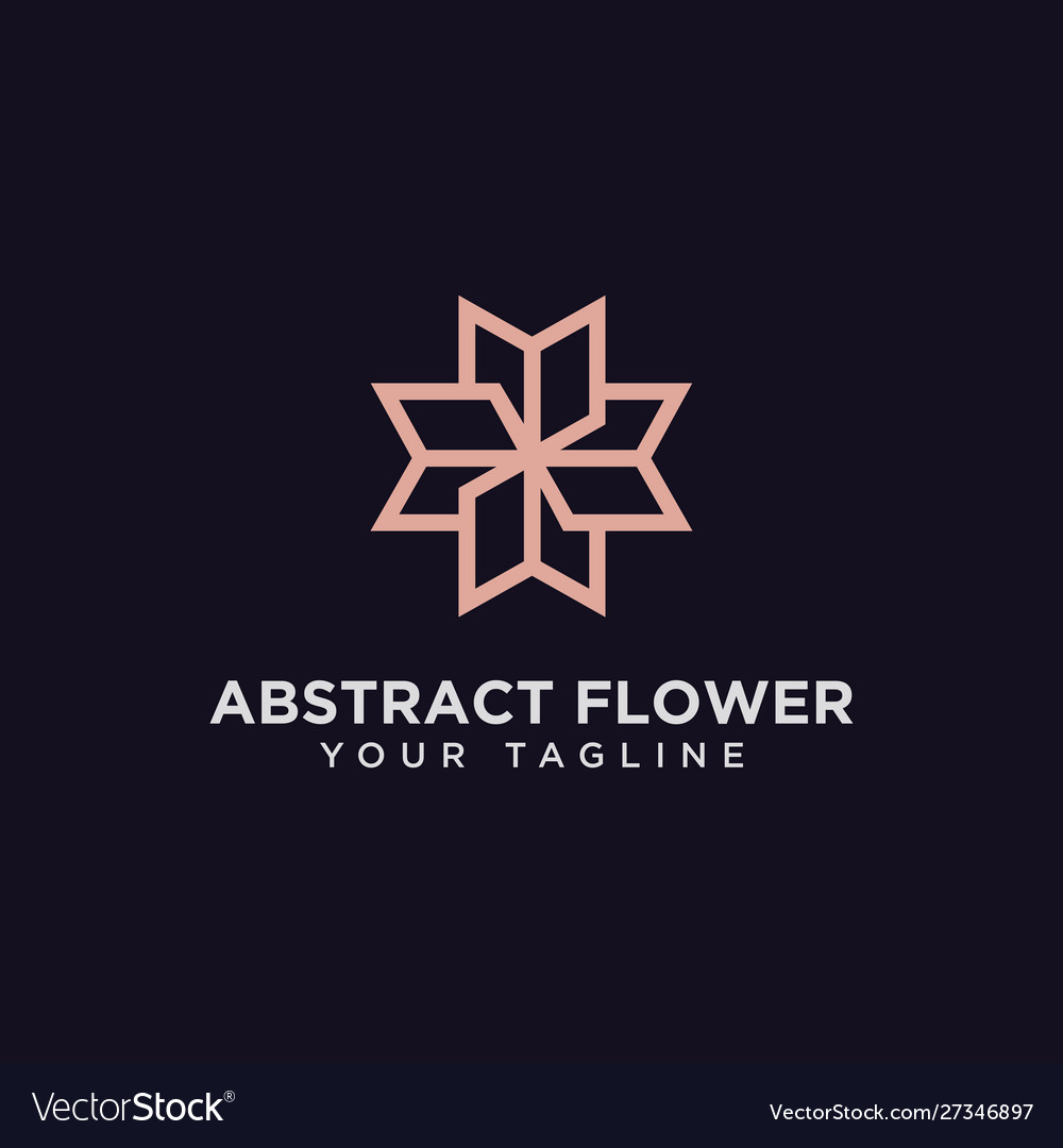 Abstract flower logo design template Royalty Free Vector