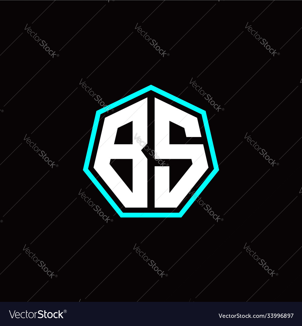 B s initials modern polygon logo template vector image B s initials modern polygon logo template