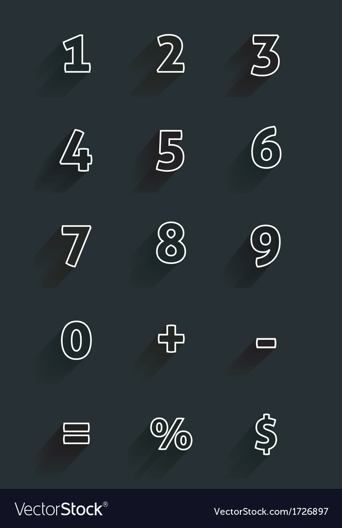 Calculator Icons - Number Set