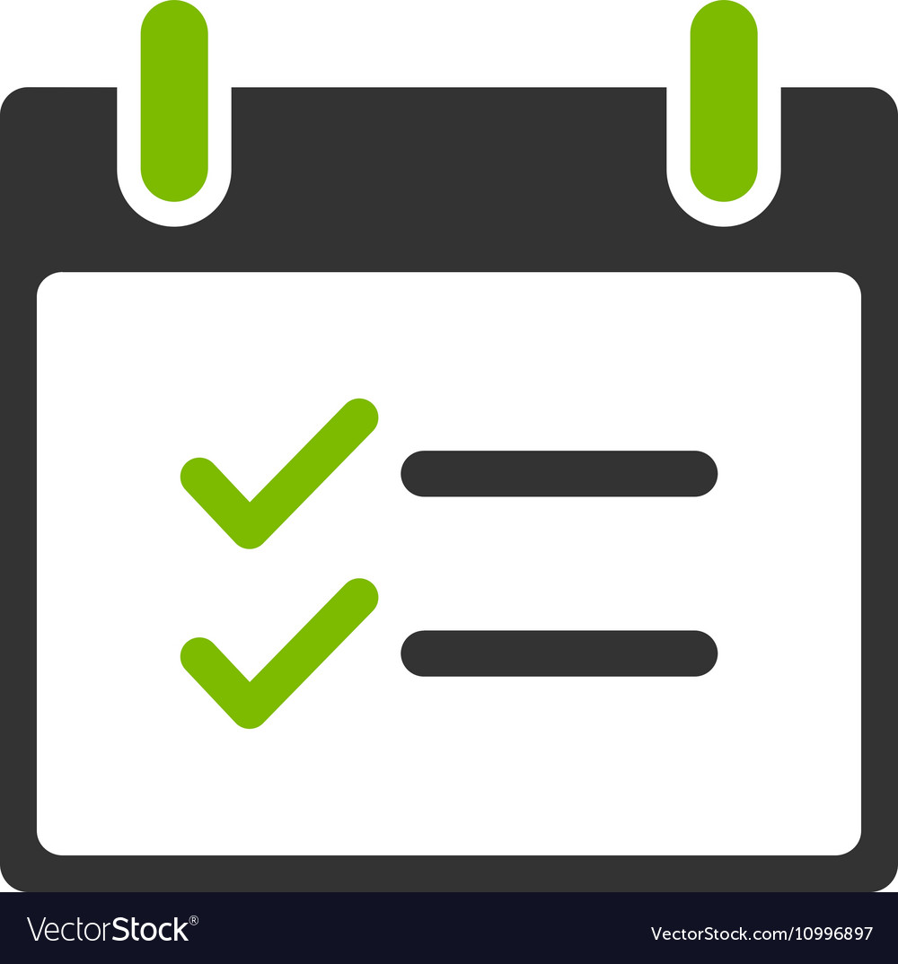 check items calendar day flat icon royalty free vector image day by day calendar