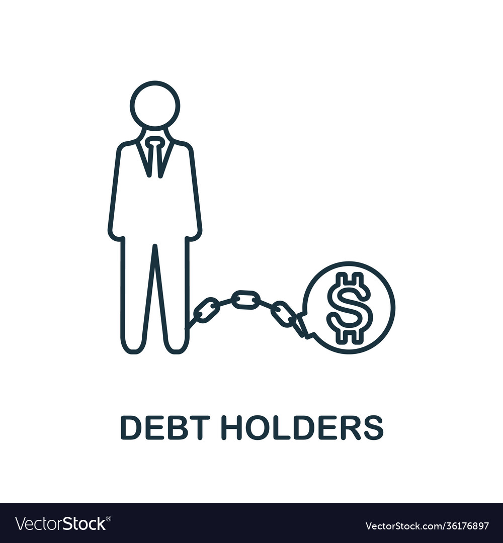 Debt holders icon simple element from business Vector Image