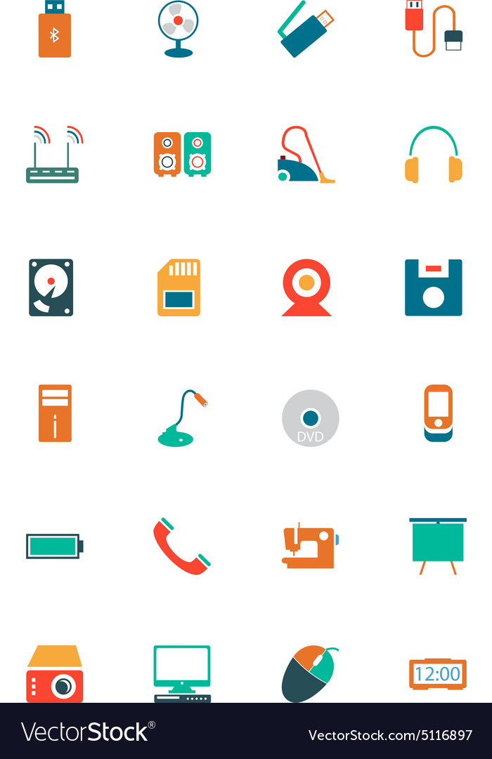 Electronics colored icons 2