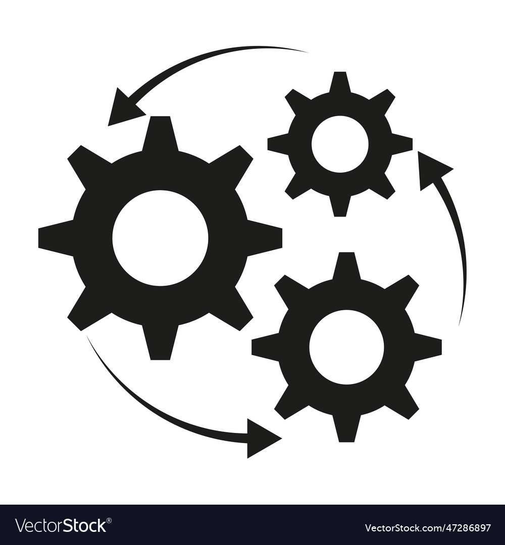 Gears of the arrow reload mechanism work vector image Gears of the arrow reload mechanism work