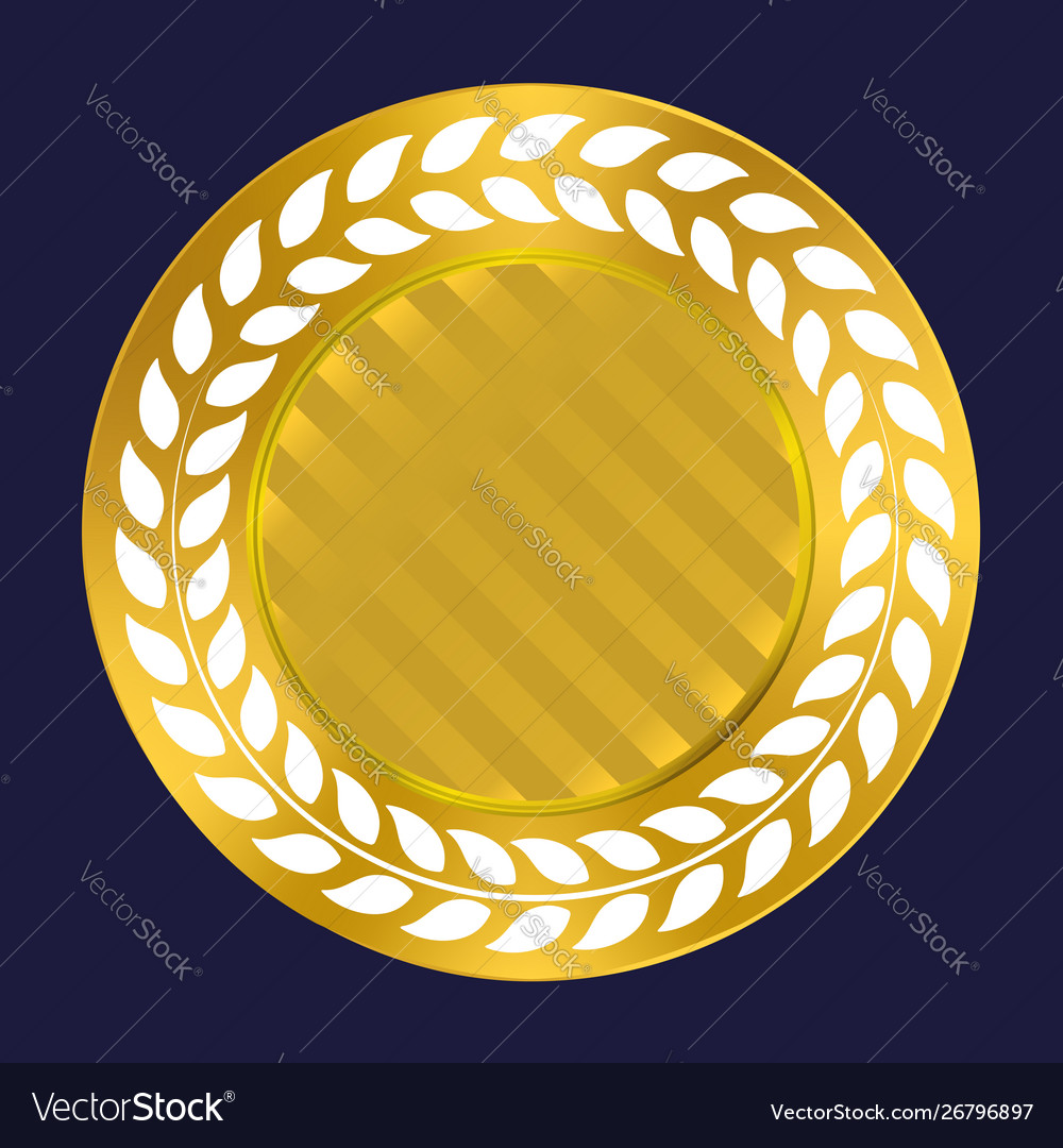 Gold wreath seal quality label premium background