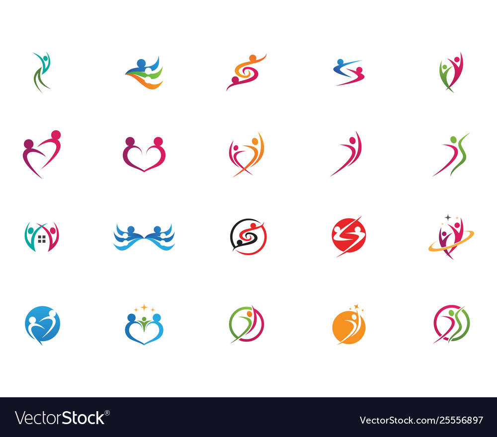 Health people human character logo sign