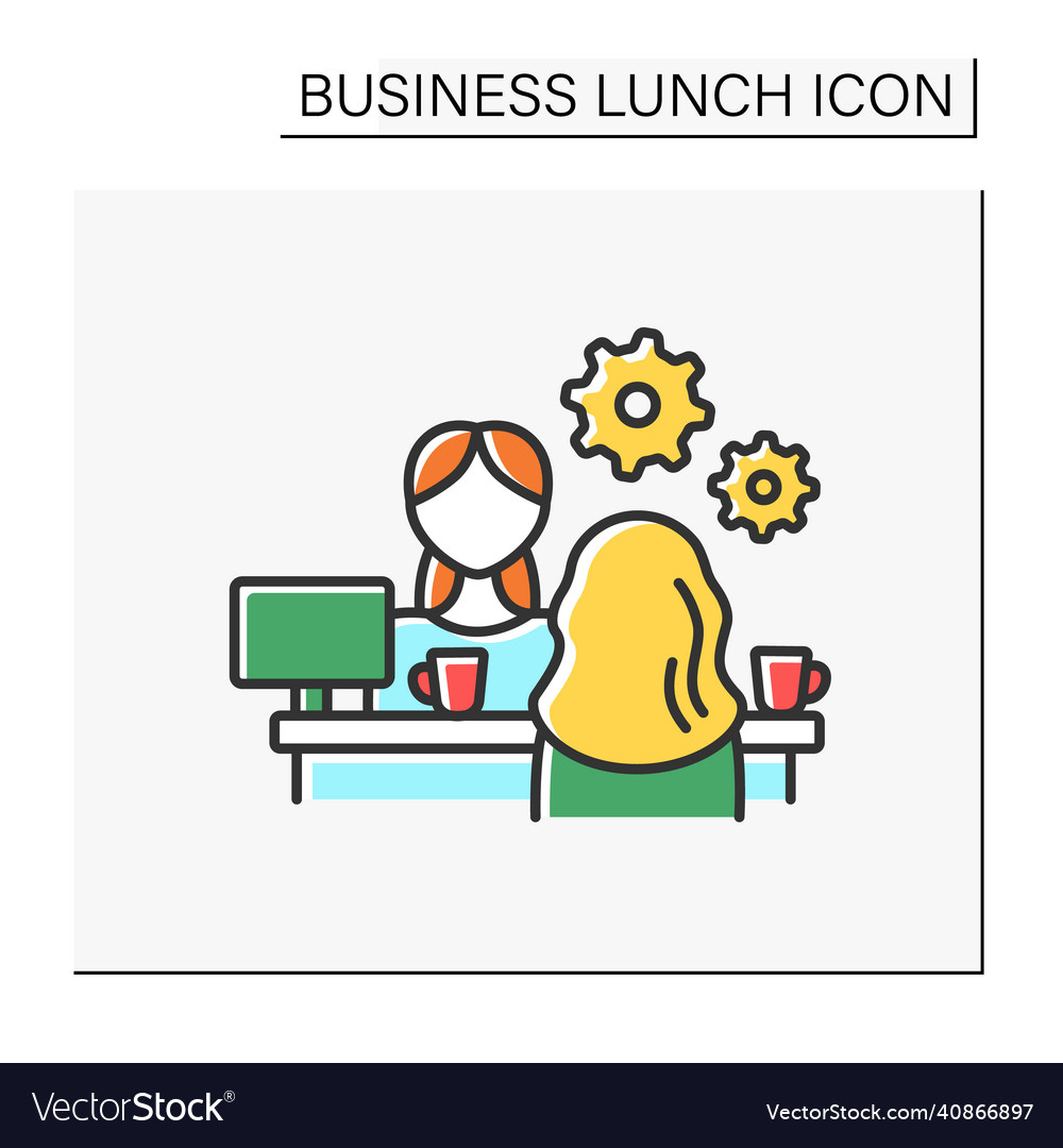Interview color icon vector image Interview color icon