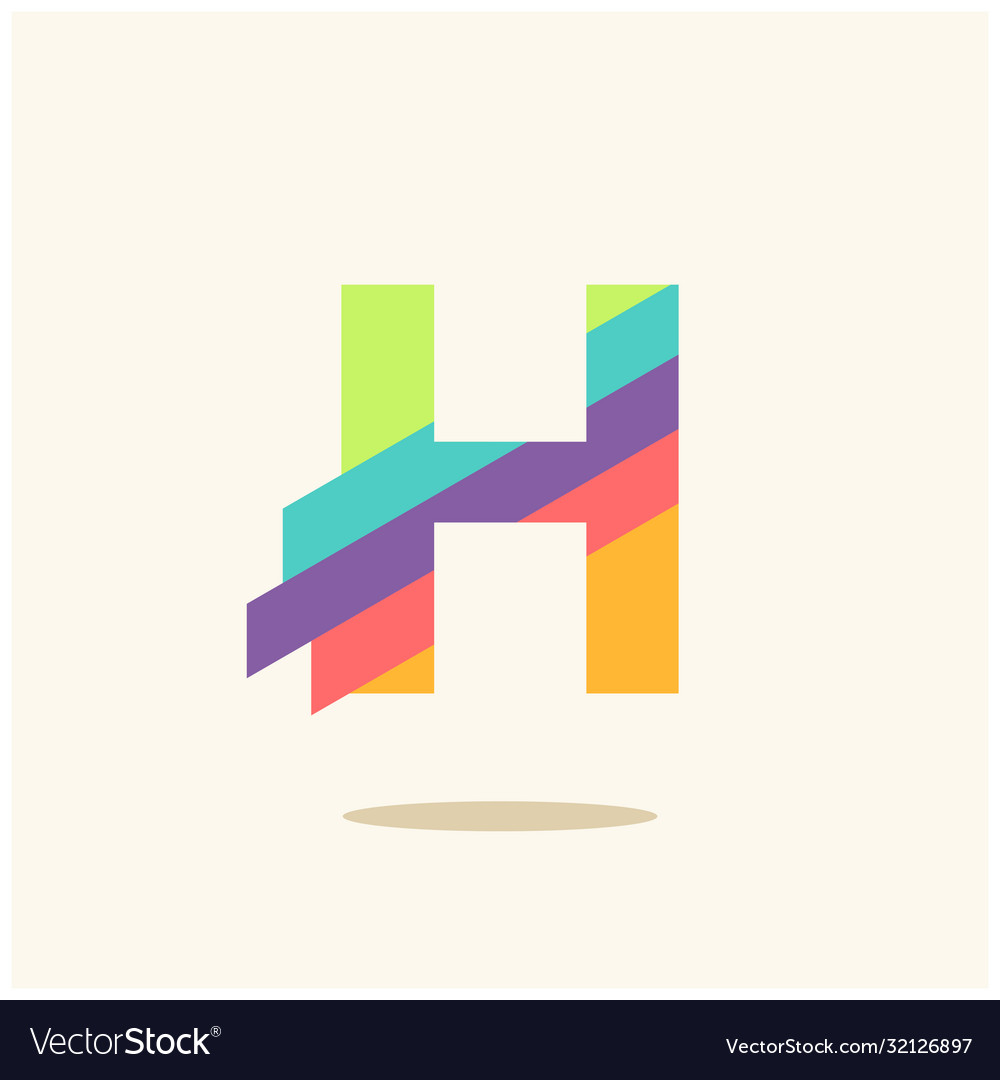 Letter h logo icon design template elements Vector Image