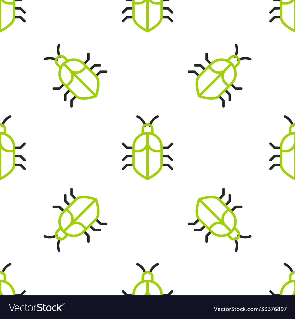 Line system bug concept icon isolated seamless Vector Image