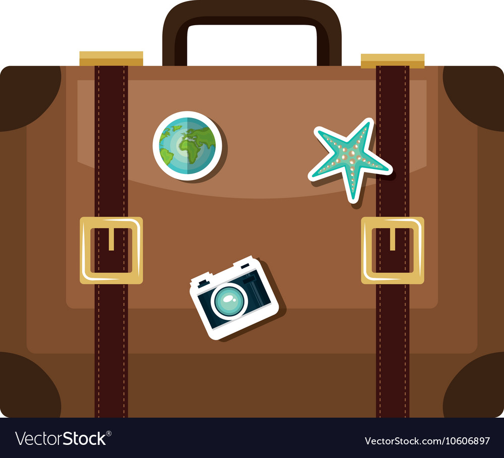 Retro travel luggage Royalty Free Vector Image Retro travel luggage Royalty Free Vector Image