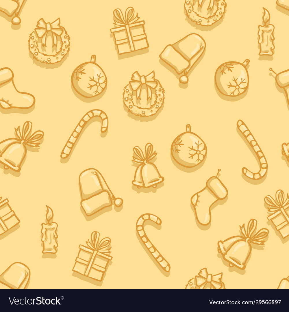 Seamless pattern background christmas symbols