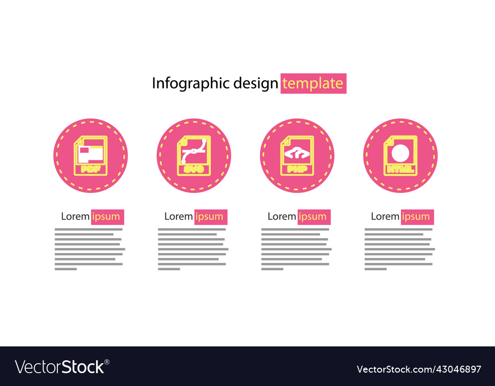 Set line php file document html svg and pdf icon vector image Set line php file document html svg and pdf icon