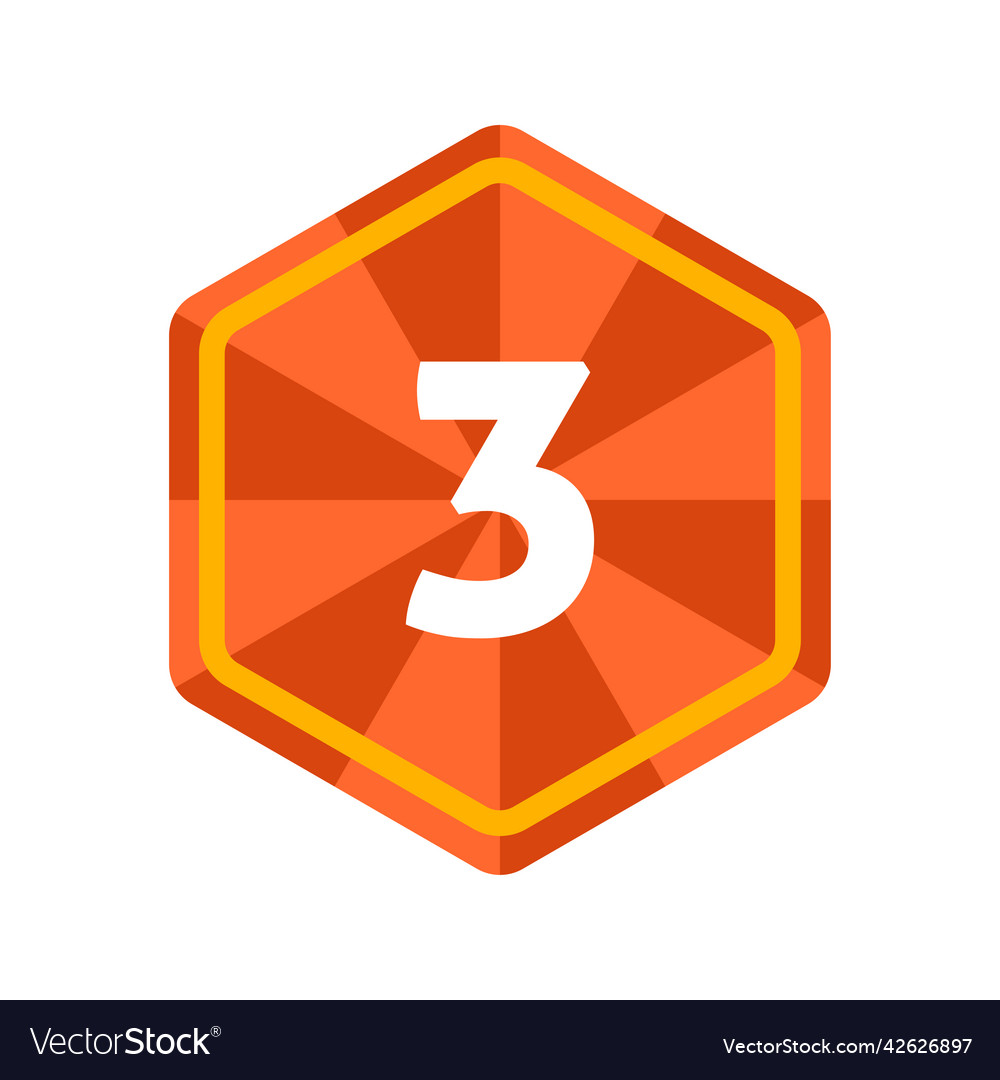 Three festive hexagonal icon