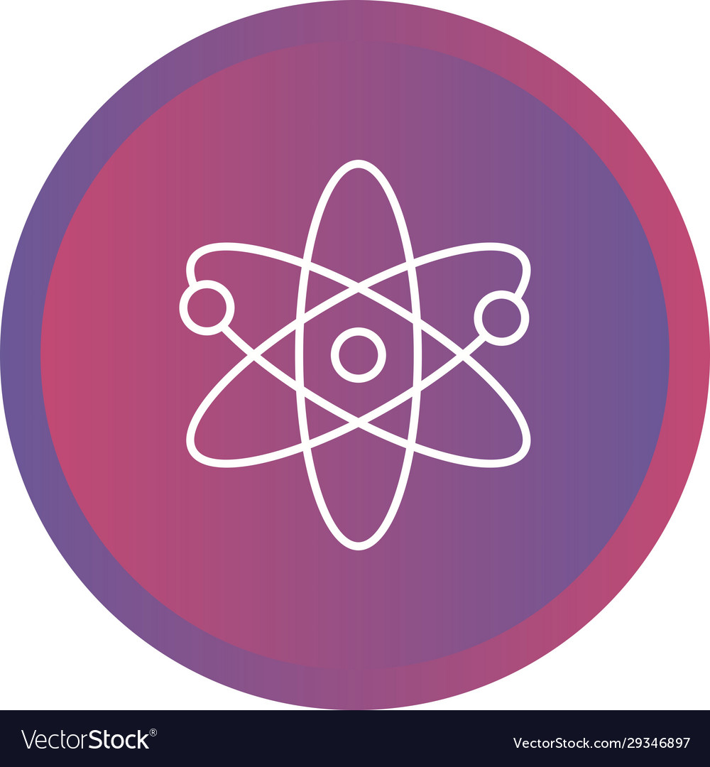 Unique atomic structure ii line icon