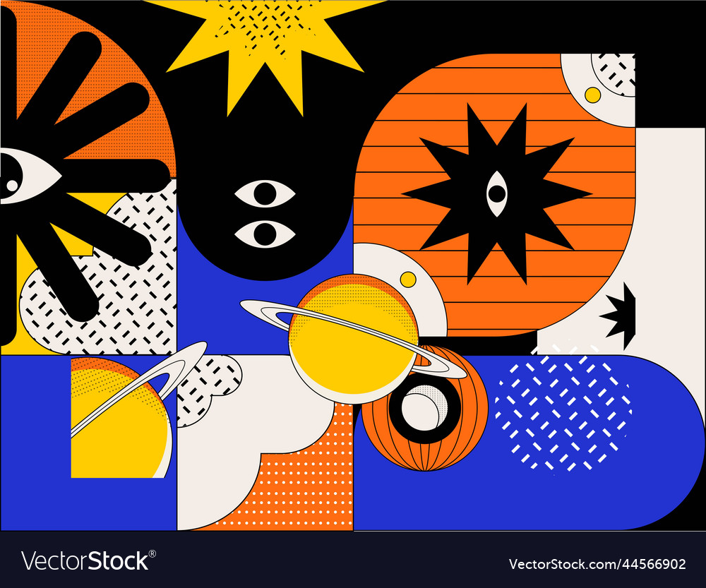 Abstract colorful background with different