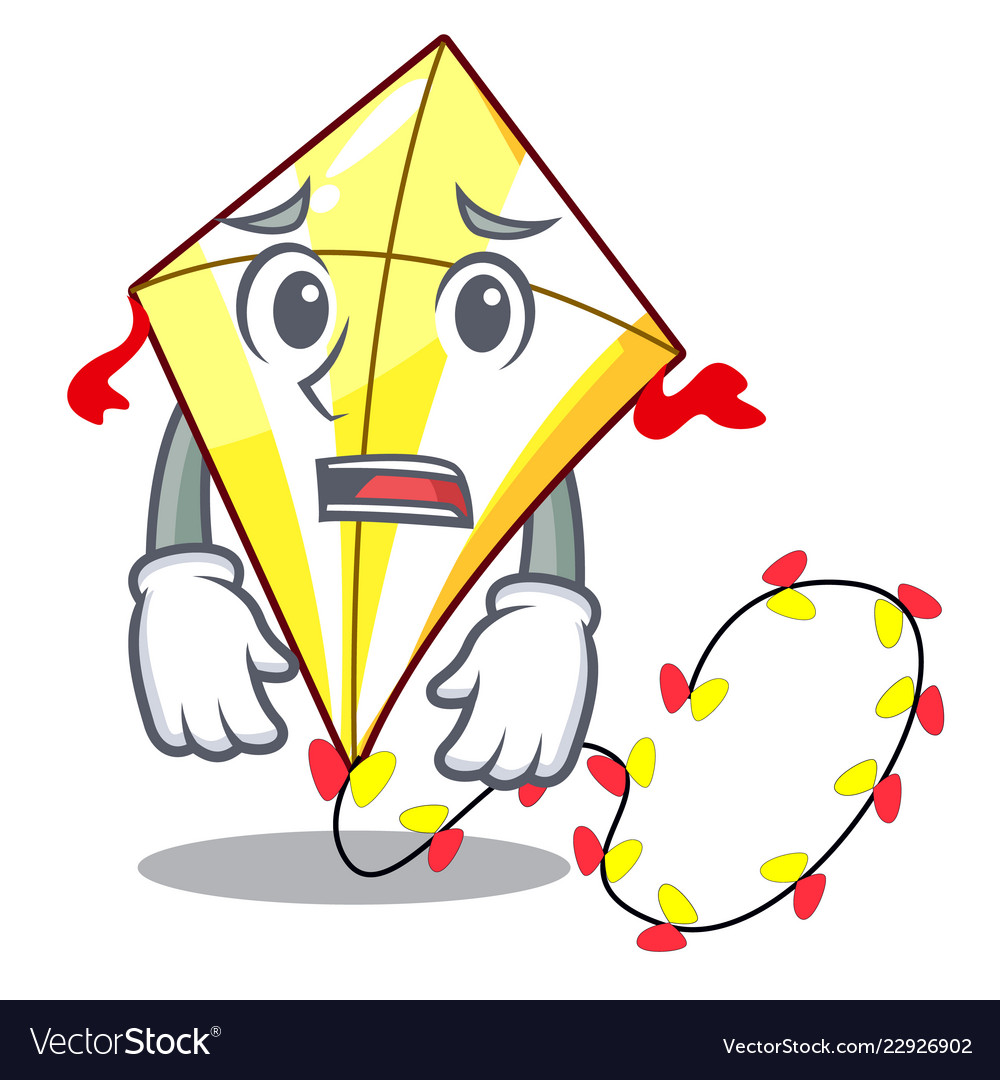 afraid-cute-kite-flying-the-on-mascot-royalty-free-vector