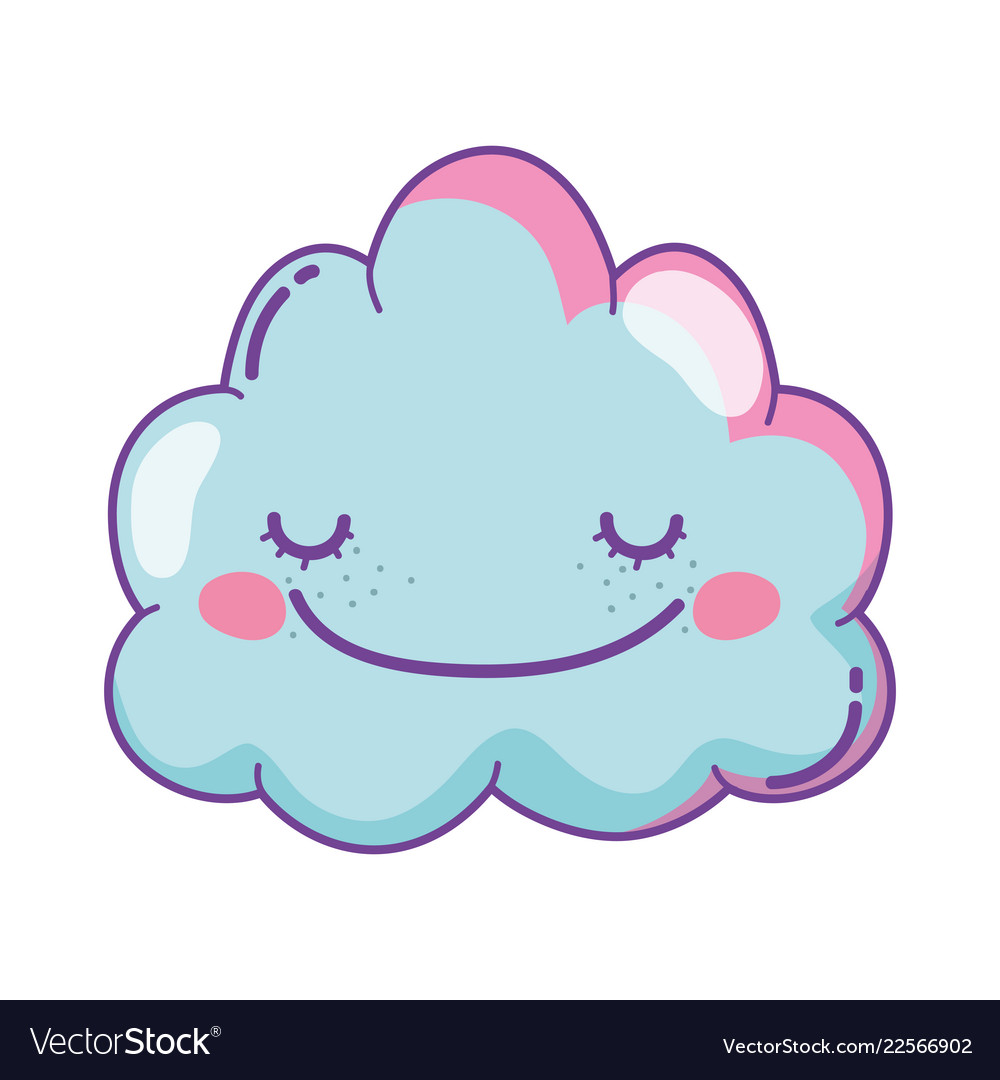 Cute cloud cartoon Royalty Free Vector Image - VectorStock