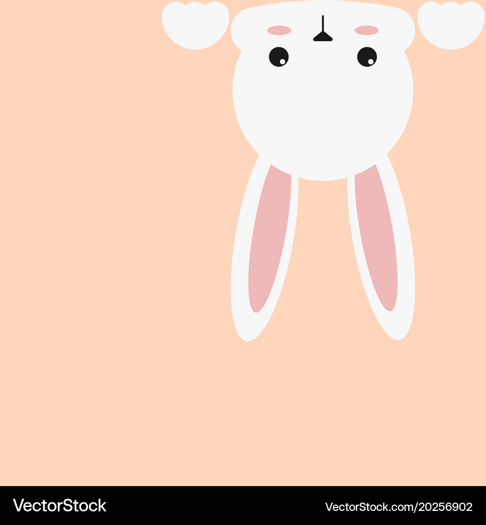 Cute white bunny rabbit easter Royalty Free Vector Image