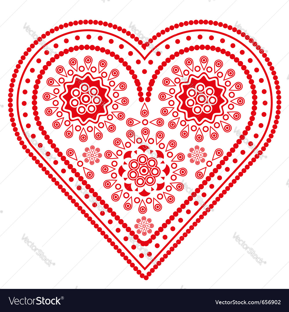 Download Fancy valentine heart Royalty Free Vector Image