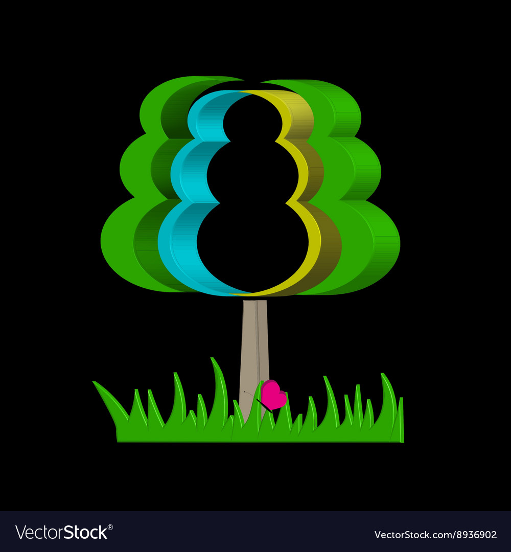 Graphical abstract tree on a black background