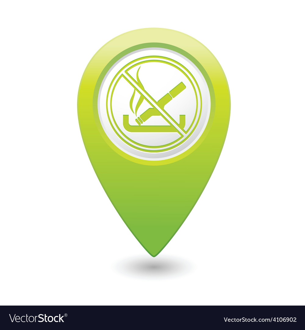 No smoking green map pointer