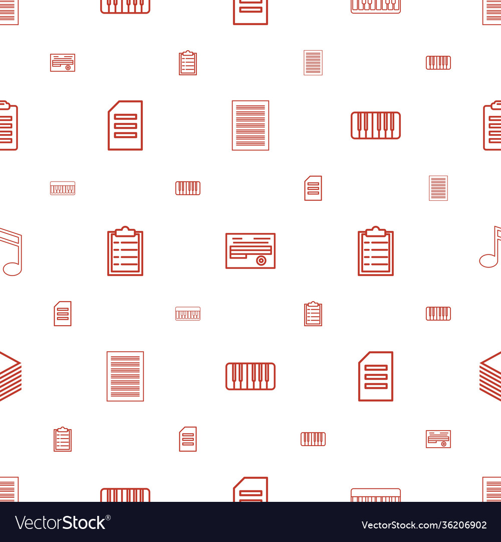 Note icons pattern seamless white background