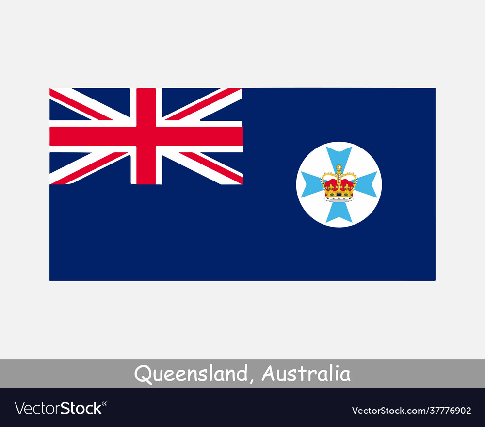 Queensland australia flag qld au state Royalty Free Vector