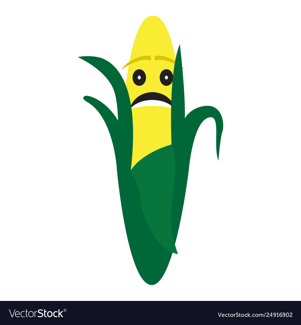 Sad corn cartoon