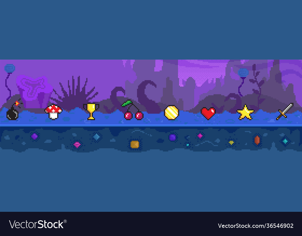Signs and symbols items collected during game Vector Image Signs and symbols items collected during game