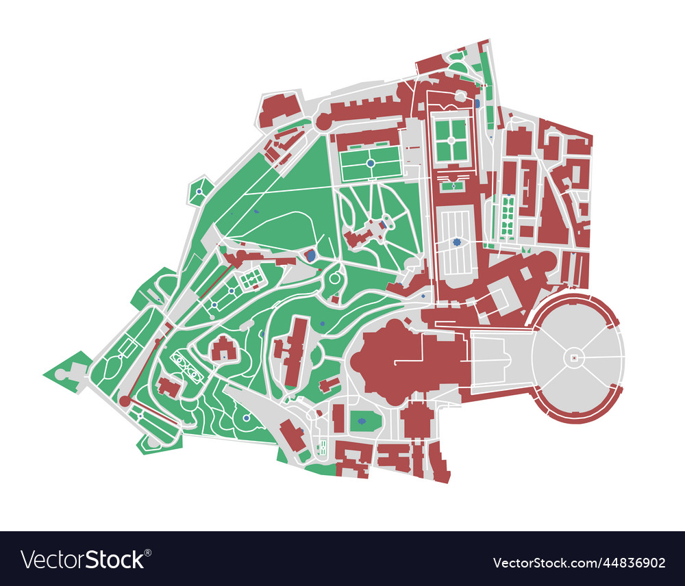 Vatican map detailed map of city Royalty Free Vector Image