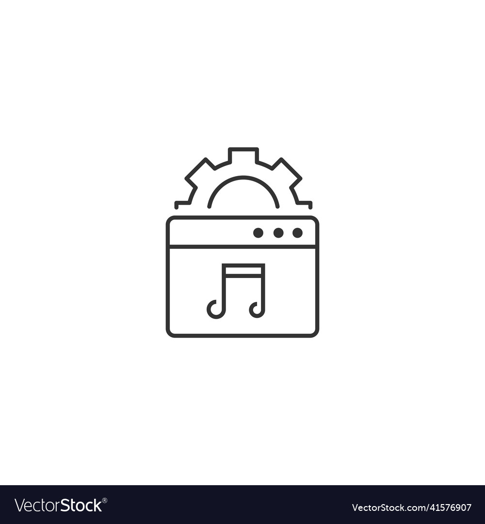Adjust tuning regulator line icon volume settings vector image Adjust tuning regulator line icon volume settings