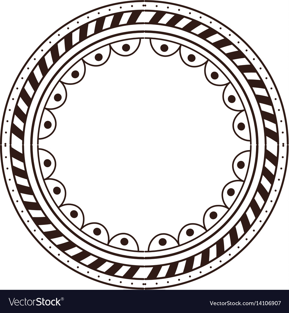 Boho circular frame icon