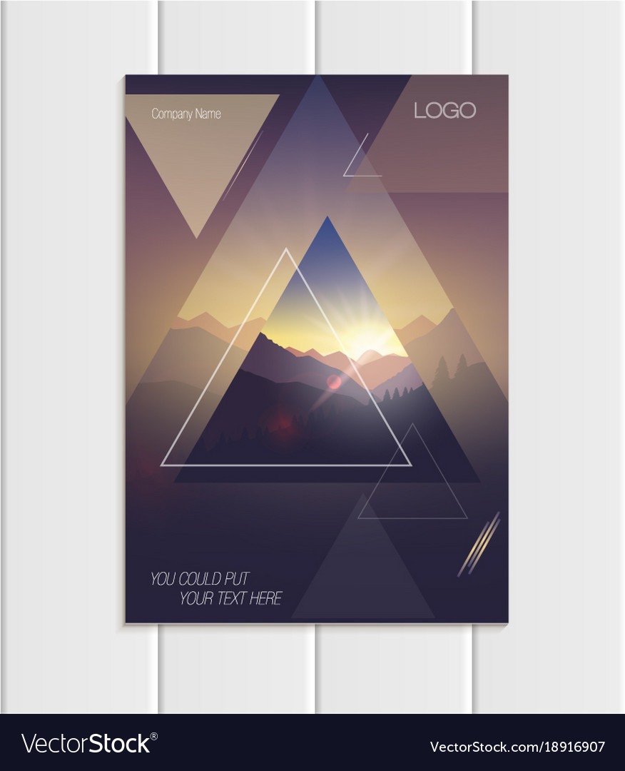 Brochure a5 or a4 format abstract uneven