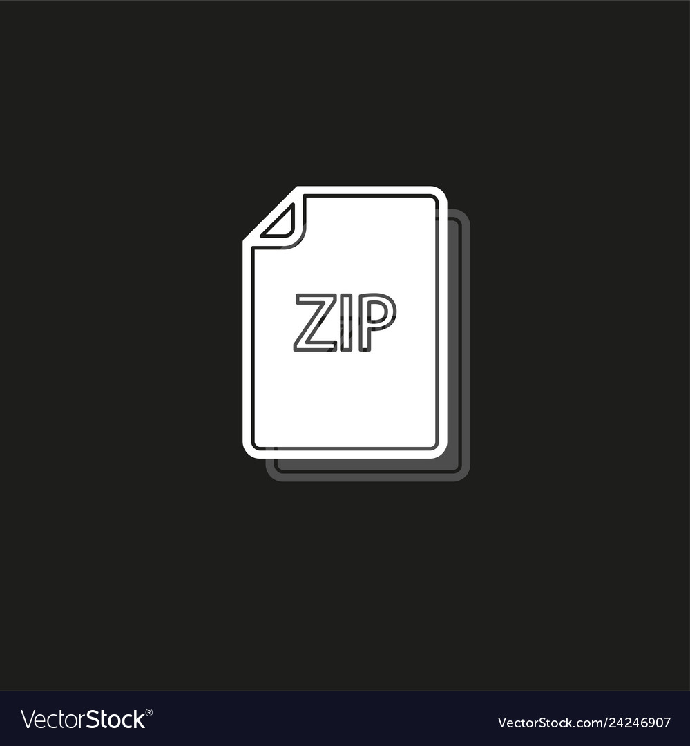 Download zip document icon - file format symbol Vector Image