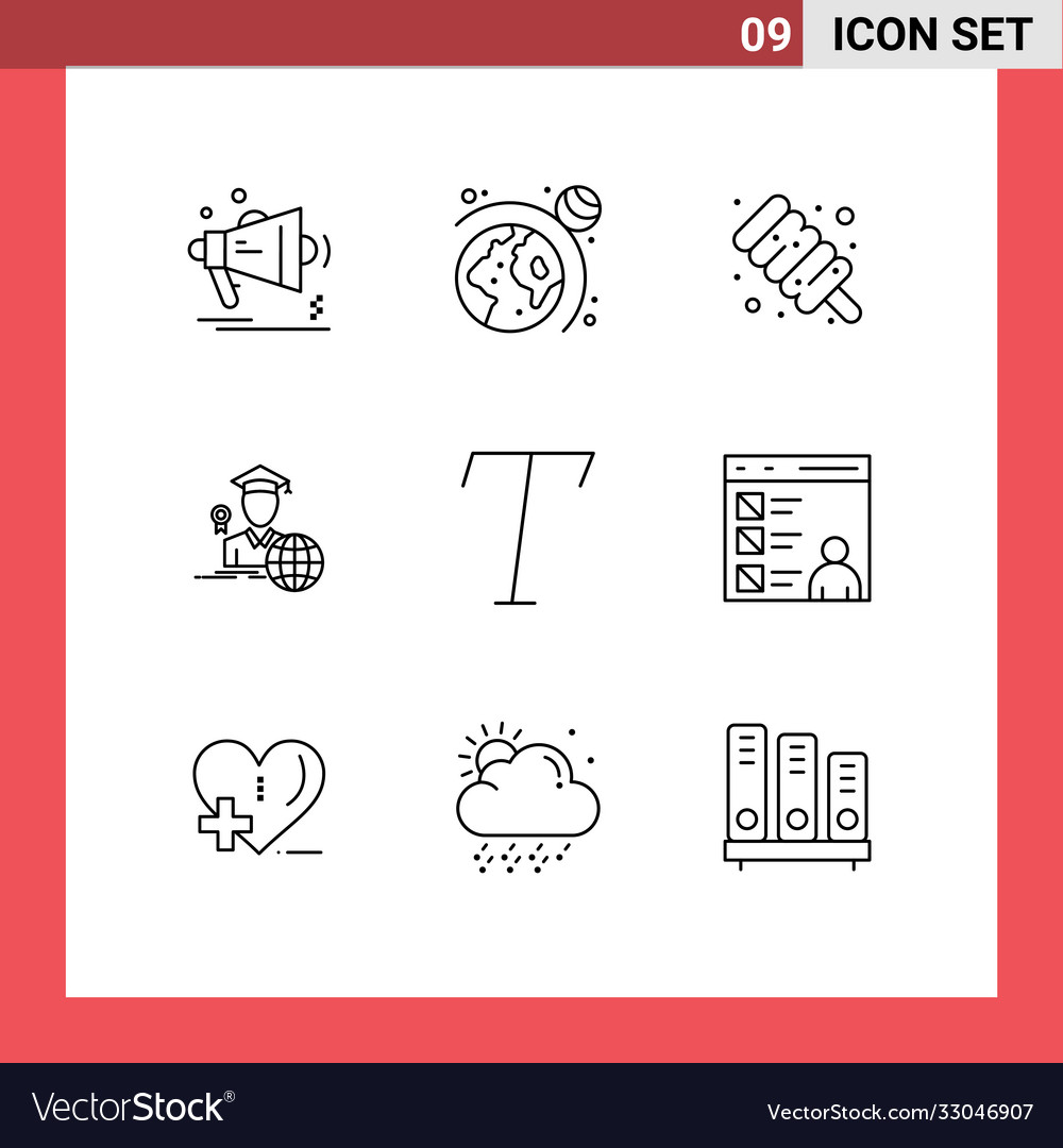 Editable line pack 9 simple outlines app