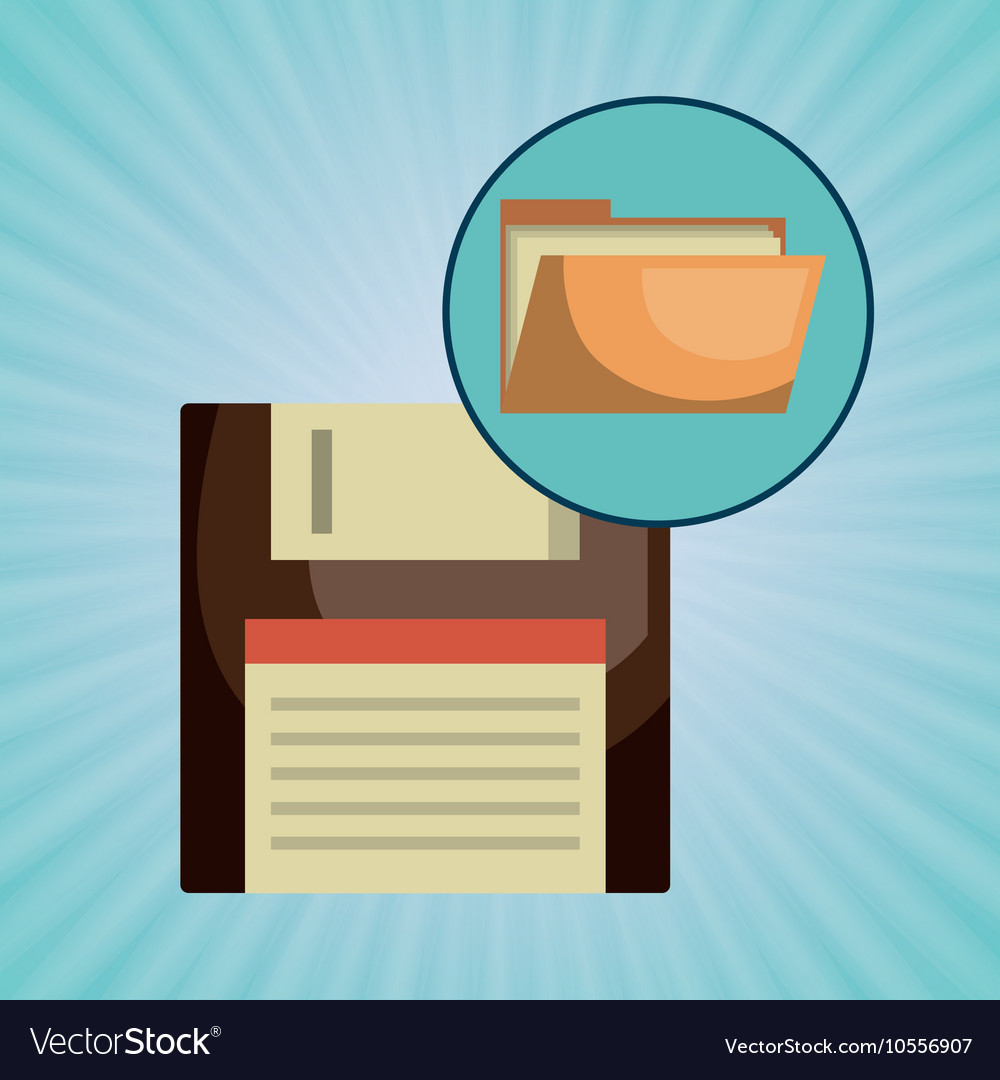 File folder floppy icon