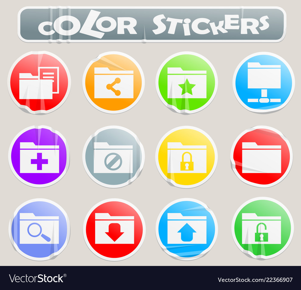 Folder color stickers