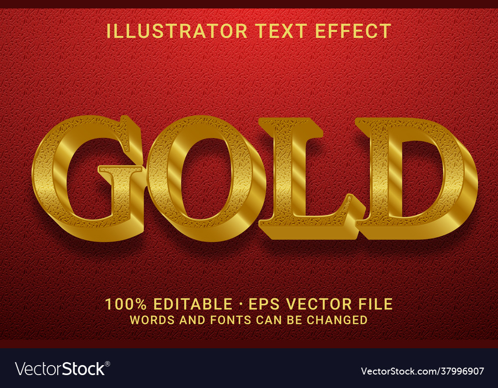 Gold 3d -editable text effect