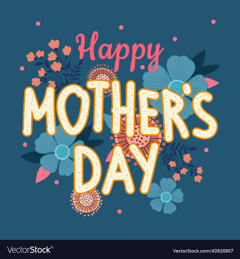 Happy mothers day card Royalty Free Vector Image