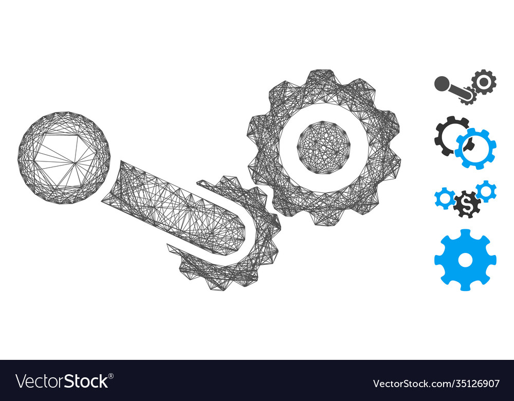 Linear engine mesh vector image Linear engine mesh