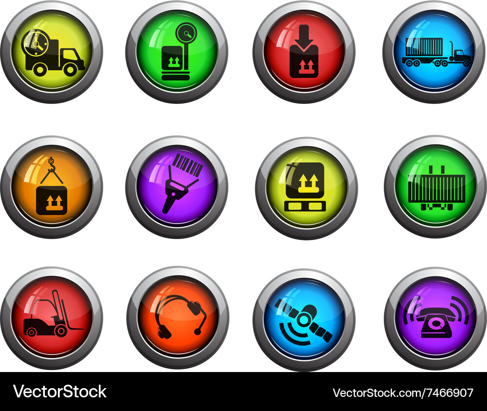 Logistics icons set Royalty Free Vector Image - VectorStock