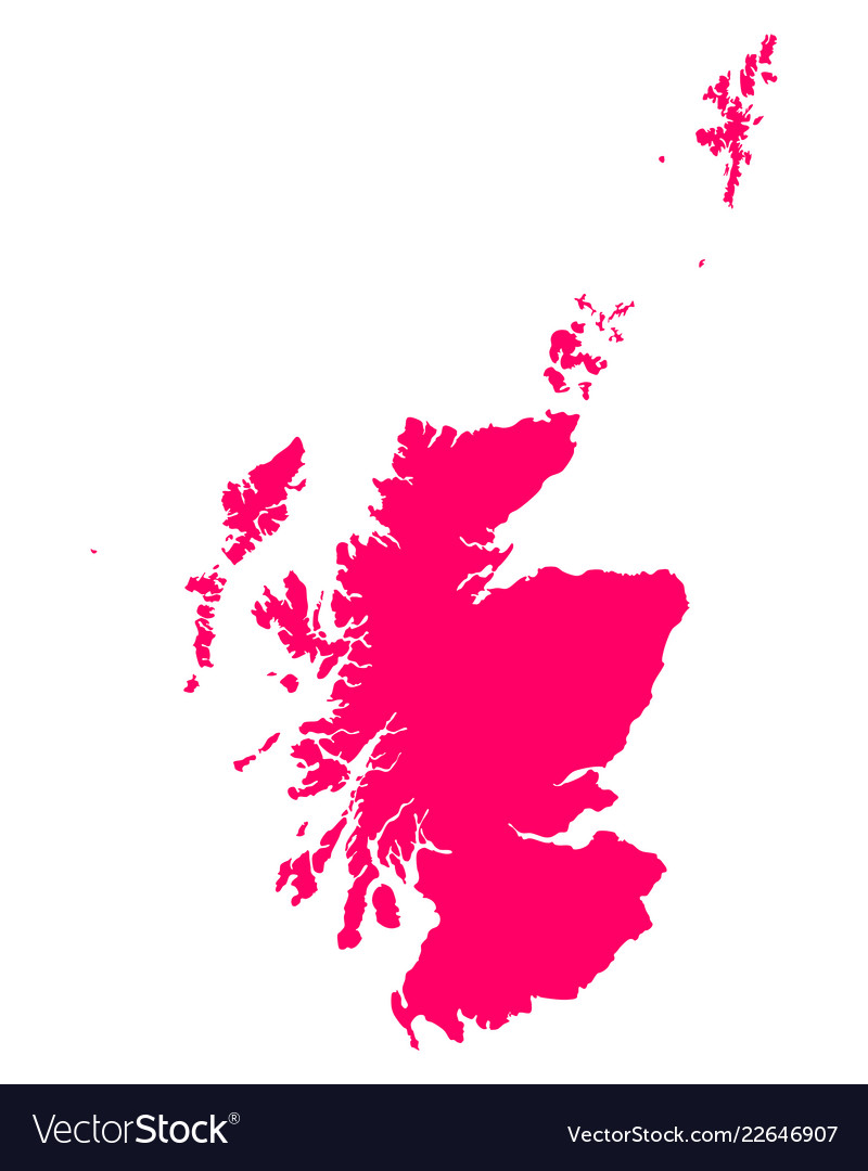 Map of scotland Royalty Free Vector Image - VectorStock