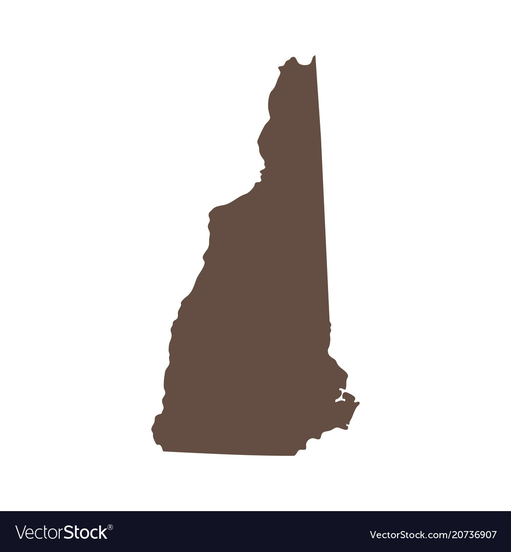 Map of the us state new hampshire Royalty Free Vector Image