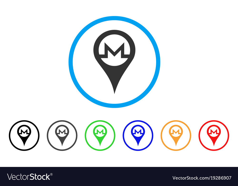 Monero map pointer rounded icon