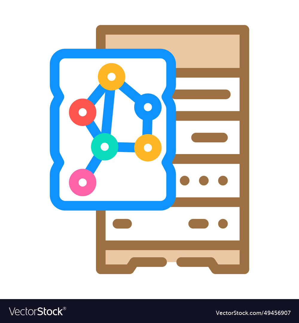 Nosql database color icon vector image Nosql database color icon