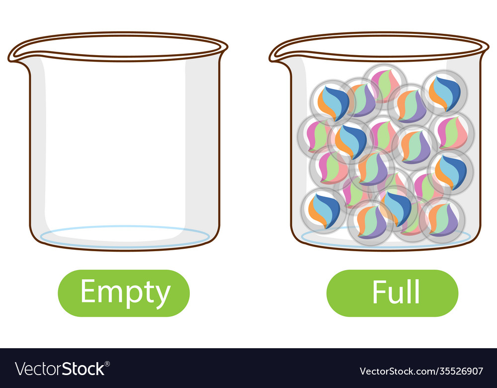 Full And Empty Clipart