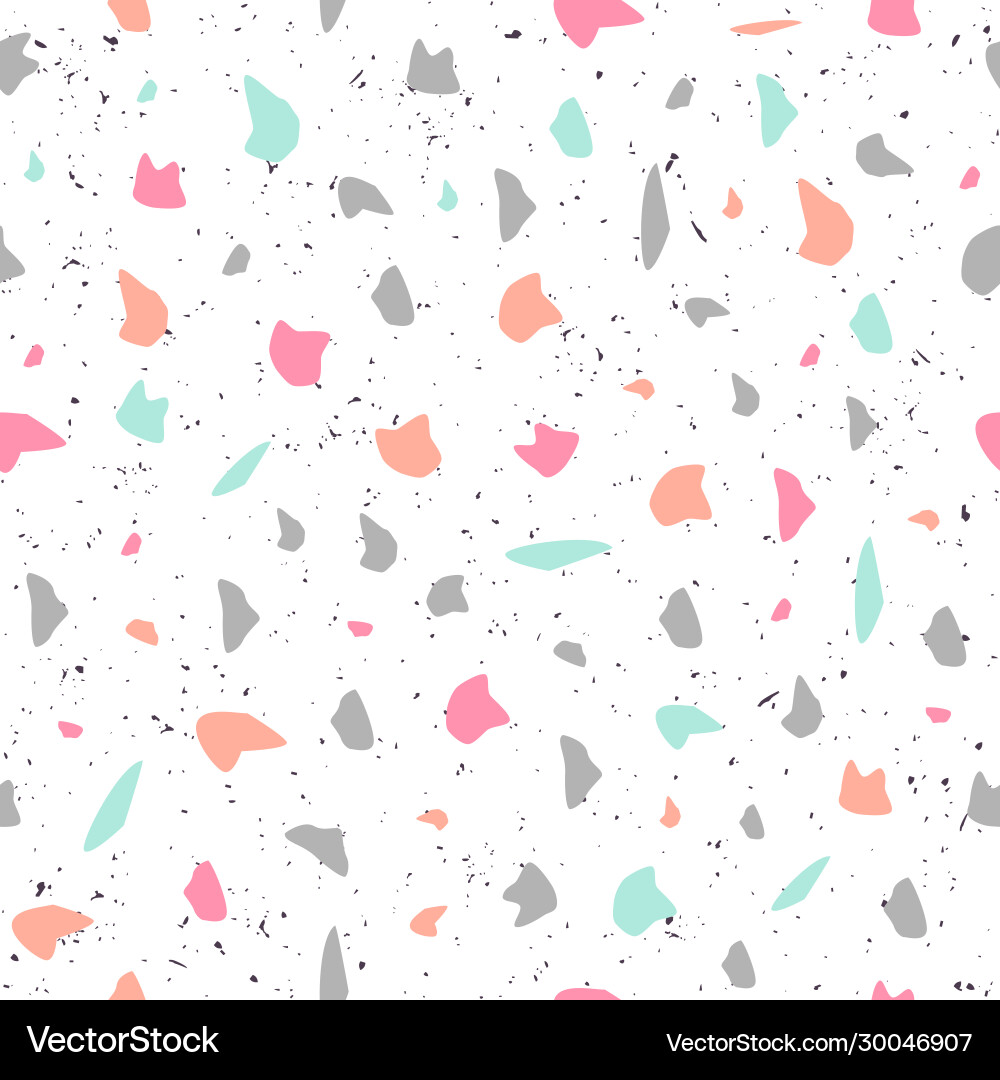Seamless terrazzo pattern background with Vector Image
