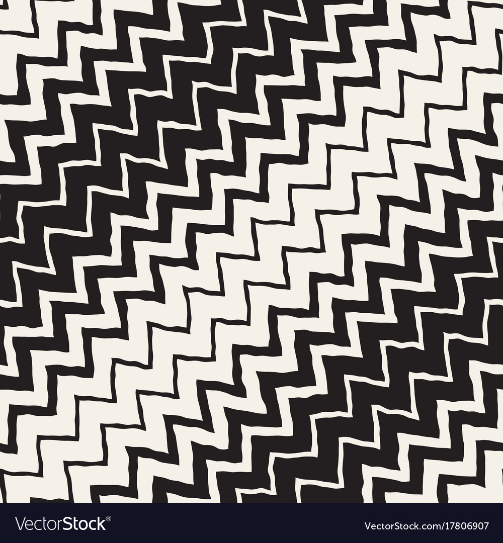 Seamless wavy hand drawn stripes pattern